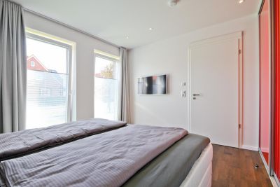 Schlafzimmer-Ferienwohnung-Beachloft-Norderney