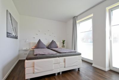 Schlafzimmer-Ferienwohnung-Beachloft-Norderney